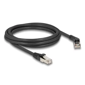   Delock RJ45 hálózati kábel Cat.6A S/FTP 45 -ben jobbra hajlított apa   egyenes apa 2 m fekete (DL-80490)