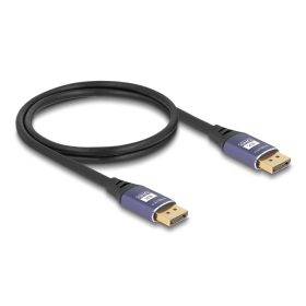 Delock DisplayPort kábel 8K 60 Hz 1 m lila fém (DL-80600)