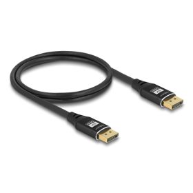   Delock DisplayPort kábel 8K 60 Hz 1 m fekete fém (DL-80620)