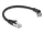 Delock RJ45 hálózati kábel Cat.8.1 S/FTP 45 -ben jobbra hajlított apa   egyenes apa, akár 40 Gbps, 0,25 m, fekete (DL-80626)