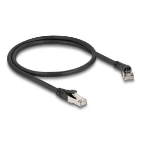   Delock RJ45 hálózati kábel Cat.8.1 S/FTP 45 -ben jobbra hajlított apa   egyenes apa, akár 40 Gbps, 0,5 m, fekete (DL-80627)