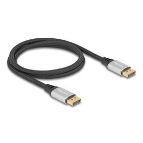   Delock DisplayPort kábel 16K 60 Hz 1 m ezüst fém (DL-80633)