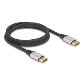   Delock DisplayPort kábel 16K 60 Hz 2 m ezüst fém (DL-80634)
