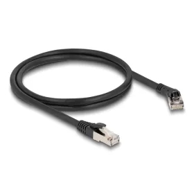   Delock RJ45 hálózati kábel Cat.8.1 S/FTP 45 -ben jobbra hajlított apa   egyenes apa, akár 40 Gbps, 1 m, fekete (DL-80637)