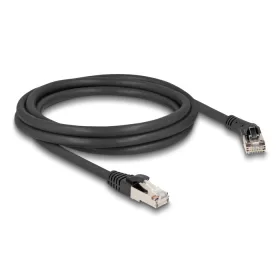   Delock RJ45 hálózati kábel Cat.8.1 S/FTP 45 -ben jobbra hajlított apa   egyenes apa, akár 40 Gbps, 2 m, fekete (DL-80639)