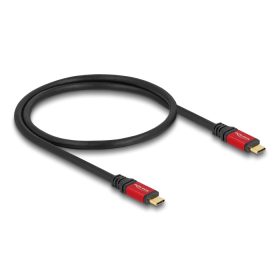   Delock USB 20 Gbps kábel USB Type-C  apa - apa PD 3.0 100 W E-Marker 0,5 m piros fém (DL-80651)