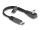 Delock USB 2.0 Laposkábel USB Type-C apa - USB Type-C apa USB Type-C apa hajlított PD 3.0 60 W 14 cm fekete