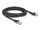 Delock RJ45 hálózati kábel Cat.8.1 S/FTP 45 -ben balra hajlított apa   egyenes apa, akár 40 Gbps, 3 m, fekete