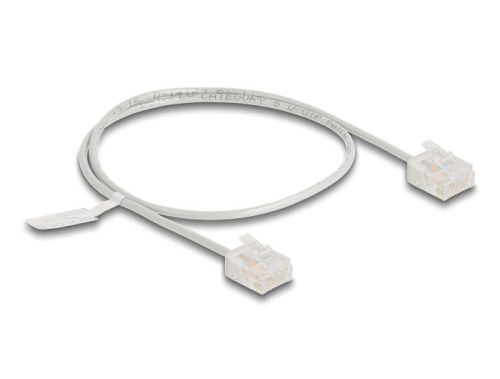 Delock RJ45 hálózati kábel Cat.6 UTP ultravékony 0,5 m szürke rövid csatlakoztatókkal