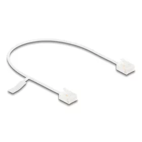   Delock RJ45 hálózati kábel Cat.6 UTP ultravékony 0,3 m fehér rövid csatlakoztatókkal (DL-80772)