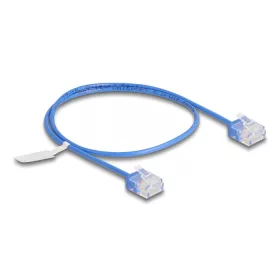   Delock RJ45 hálózati kábel Cat.6 UTP ultravékony 0,5 m kék rövid csatlakoztatókkal (DL-80779)