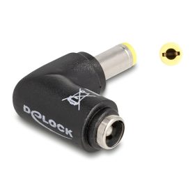   Delock DC adapter 5,5 x 2,5 mm apa   5,5 x 2,5 anya 90 -ban hajlított (DL-80795)