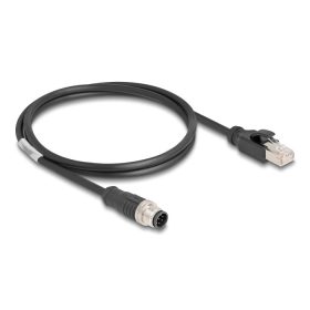   Delock Kábel M12 A kódolt 8 tűs apa - RJ45 apa PVC 1 m (DL-80809)