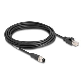   Delock Kábel M12 A kódolt 8 tűs apa - RJ45 apa PVC 5 m (DL-80811)