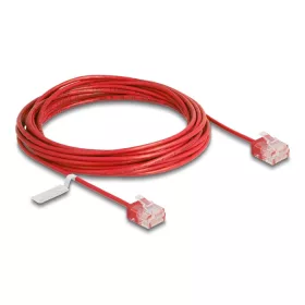   Delock RJ45 hálózati kábel Cat.6 UTP ultravékony 5 m piros rövid csatlakoztatókkal (DL-80820)