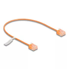   Delock RJ45 hálózati kábel Cat.6 UTP ultravékony 0,3 m narancssárga rövid csatlakoztatókkal (DL-80853)