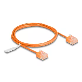   Delock RJ45 hálózati kábel Cat.6 UTP ultravékony 1 m narancssárga rövid csatlakoztatókkal (DL-80855)