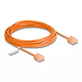   Delock RJ45 hálózati kábel Cat.6 UTP ultravékony 5 m narancssárga rövid csatlakoztatókkal (DL-80858)