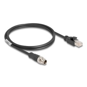   Delock Kábel M12 X kódolt 8 tűs apa - RJ45 apa PVC 1 m (DL-80866)
