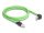 Delock RJ45 hálózati kábel Cat.6A apa - apa felfelé néző csatlakozódugóval SF/UTP alkalmas kábelvezető láncokhoz PUR (TPU) 1 m zöld