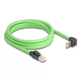   Delock RJ45 hálózati kábel Cat.6A apa - apa felfelé néző csatlakozódugóval SF/UTP alkalmas kábelvezető láncokhoz PUR (TPU) 2 m zöld (DL-80893)