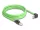 Delock RJ45 hálózati kábel Cat.6A apa - apa felfelé néző csatlakozódugóval SF/UTP alkalmas kábelvezető láncokhoz PUR (TPU) 2 m zöld (DL-80893)