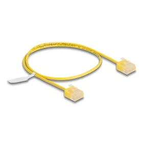   Delock RJ45 hálózati kábel Cat.6 UTP ultravékony 0,5 m sárga rövid csatlakoztatókkal (DL-80898)