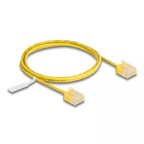   Delock RJ45 hálózati kábel Cat.6 UTP ultravékony 1 m sárga rövid csatlakoztatókkal (DL-80899)