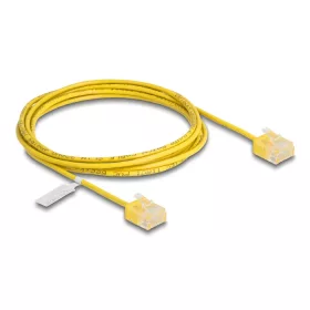   Delock RJ45 hálózati kábel Cat.6 UTP ultravékony 2 m sárga rövid csatlakoztatókkal (DL-80912)