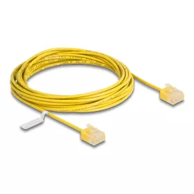   Delock RJ45 hálózati kábel Cat.6 UTP ultravékony 5 m sárga rövid csatlakoztatókkal (DL-80914)
