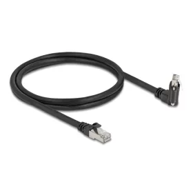   Delock GigE kamera kábel RJ45 apa 45 -ban elcsavart és 90 -ban hajlított szögekkel - RJ45 apa Cat.6 S/FTP 1 m fekete (DL-80917)
