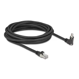   Delock GigE kamera kábel RJ45 apa 45 -ban elcsavart és 90 -ban hajlított szögekkel - RJ45 apa Cat.6 S/FTP 5 m fekete (DL-80920)