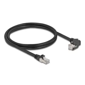   Delock GigE kamera kábel RJ45 apa 90 -ban hajlított csavarokkal - RJ45 apa Cat.6 S/FTP 1 m fekete (DL-80921)