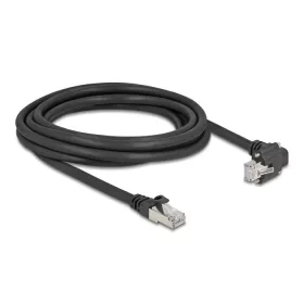   Delock GigE kamera kábel RJ45 apa 90 -ban hajlított csavarokkal - RJ45 apa Cat.6 S/FTP 3 m fekete (DL-80923)