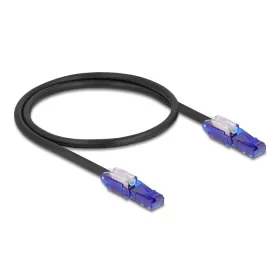   Delock RJ45 hálózati kábel Cat.6 UTP 180 -os hajlítással apák fekete színű 0,5 m (DL-80925)