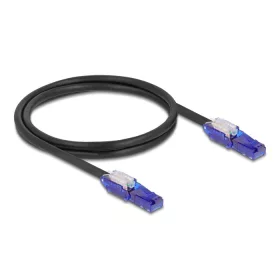   Delock RJ45 hálózati kábel Cat.6 UTP 180 -os hajlítással apák fekete színű 1 m (DL-80926)