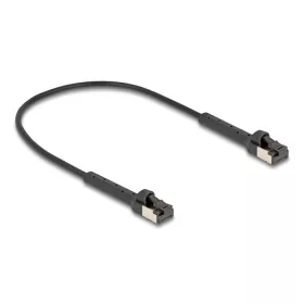   Delock RJ45 vékony hálózati kábel Cat.6A U/FTP hajlítható fekete 0,25 m hosszú (DL-80932)