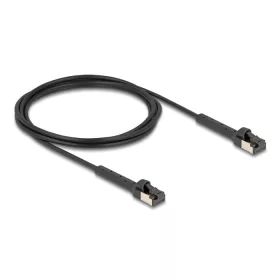   Delock RJ45 vékony hálózati kábel Cat.6A U/FTP hajlítható fekete 2 m hosszú (DL-80935)