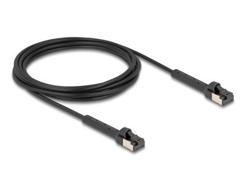 Delock RJ45 vékony hálózati kábel Cat.6A U/FTP hajlítható fekete 3 m hosszú
