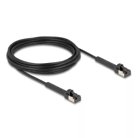   Delock RJ45 vékony hálózati kábel Cat.6A U/FTP hajlítható fekete 5 m hosszú (DL-80937)