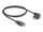 Delock USB 2.0 kábel USB Type-C apa csatlakozó csavarokkal - USB Type-C apa csatlakozó csavarokkal ívelt bal / jobb PD 3.0 60 W 1 m