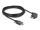 Delock USB 2.0 kábel USB Type-C apa csatlakozó csavarokkal - USB Type-C apa csatlakozó csavarokkal ívelt bal / jobb PD 3.0 60 W 5 m