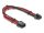 Delock Bővítő kábel 8 tűs apa - 6 + 2 tűs PCIe anya textil, fekete-piros borítással 30 cm