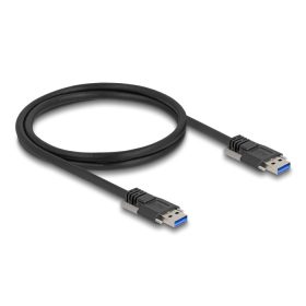   Delock USB 5 Gbps kábel A-típusú apa - A-típusú apa 19 mm-es csavar távolsággal 1 m, fekete (DL-80997)