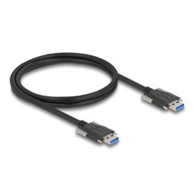   Delock USB 5 Gbps kábel A-típusú apa - A-típusú apa 22 mm-es csavar távolsággal 1 m, fekete (DL-80998)