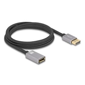   Delock DisplayPort bővítőkábel 8K 60 Hz 2 m szürke fém retesz nélküli (DL-81080)