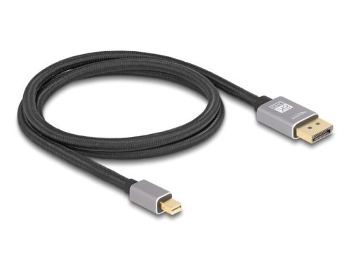 Delock Mini DisplayPort - DisplayPort-kábel 8K 60 Hz 1 m szürke fém retesz nélküli