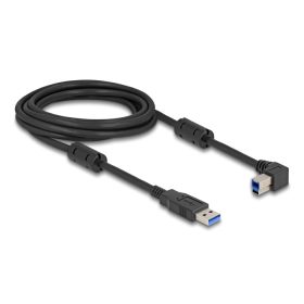   Delock USB 5 Gbps kábel A-típusú apa - B-típusú apa 90  balra hajlítva 3 m (DL-81102)