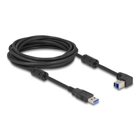   Delock USB 5 Gbps kábel A-típusú apa - B-típusú apa 90  felfelé néző csatlakozóapaval 5 m (DL-81107)