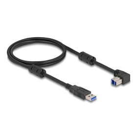  Delock USB 5 Gbps kábel A-típusú apa - B-típusú apa 90  lefelé néző csatlakozóapaval 1 m (DL-81112)